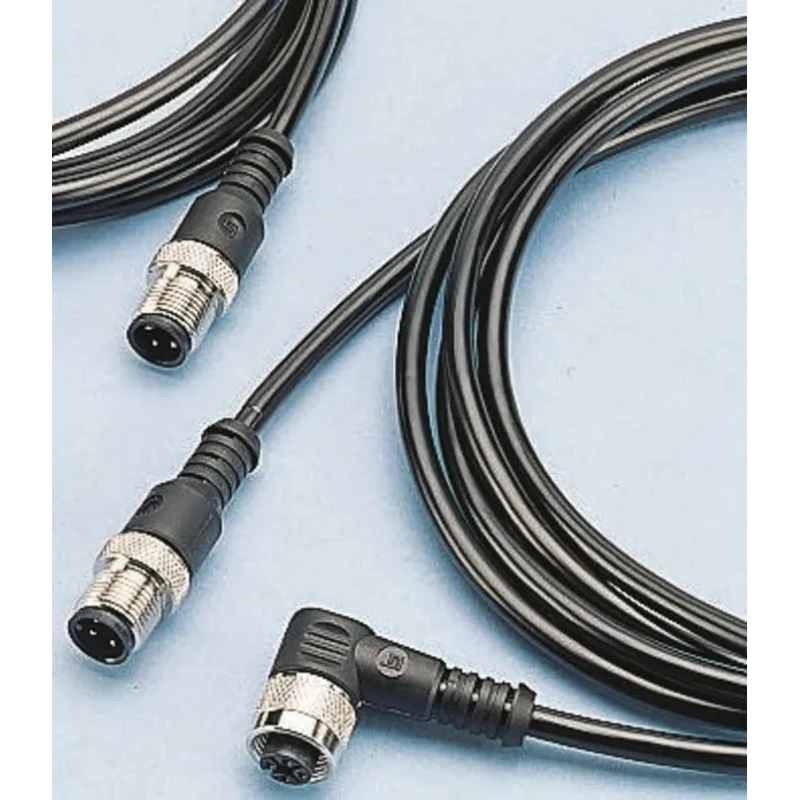 binder Male 4 Way Right Angle to Female Straight Sensor Actuator Cable 2m 250V Polyurethane Jacket 79 5028 20 04