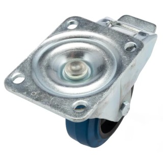 RS PRO Braked Swivel Castor, 180 kg Load Capacity, 100 mm Elastic Wheel Diameter, Roller Bearing Hub, Polyamide Hub 171-8308
