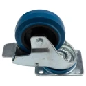 RS PRO Braked Swivel Castor, 180 kg Load Capacity, 100 mm Elastic Wheel Diameter, Roller Bearing Hub, Polyamide Hub 171-8308