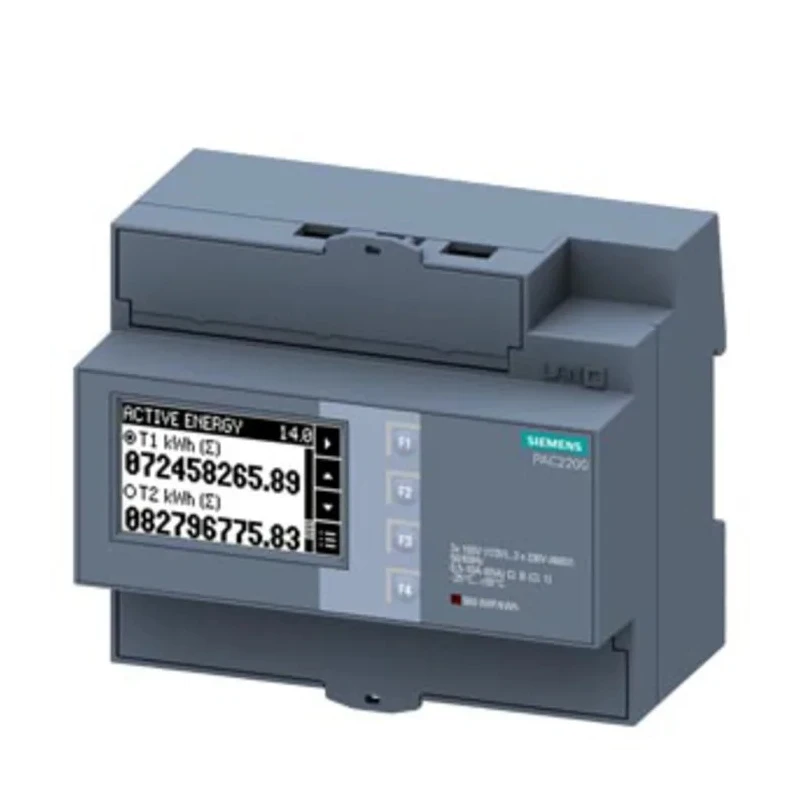 Siemens 3 Phase Digital LCD Energy Meter SENTRON PAC2200 Series, 90mm x 107.8mm Cutout, Pulse Output 7KM2200-2EA40-1CA1
