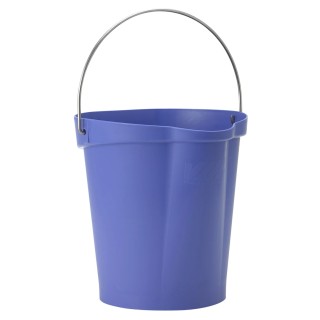 Vikan 12L Stainless Steel and Polypropylene Purple Hygiene Bucket with Handle 56868