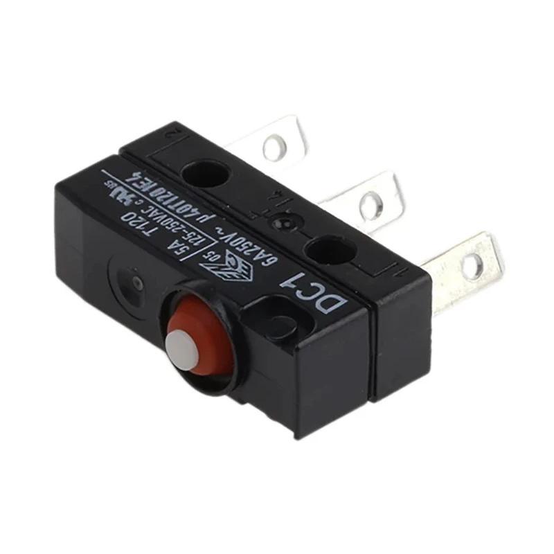 ZF Button Micro Switch with Tab Terminal, 6A, 250 V AC, SPDT, IP6K7 Protection DC1C-L1AA