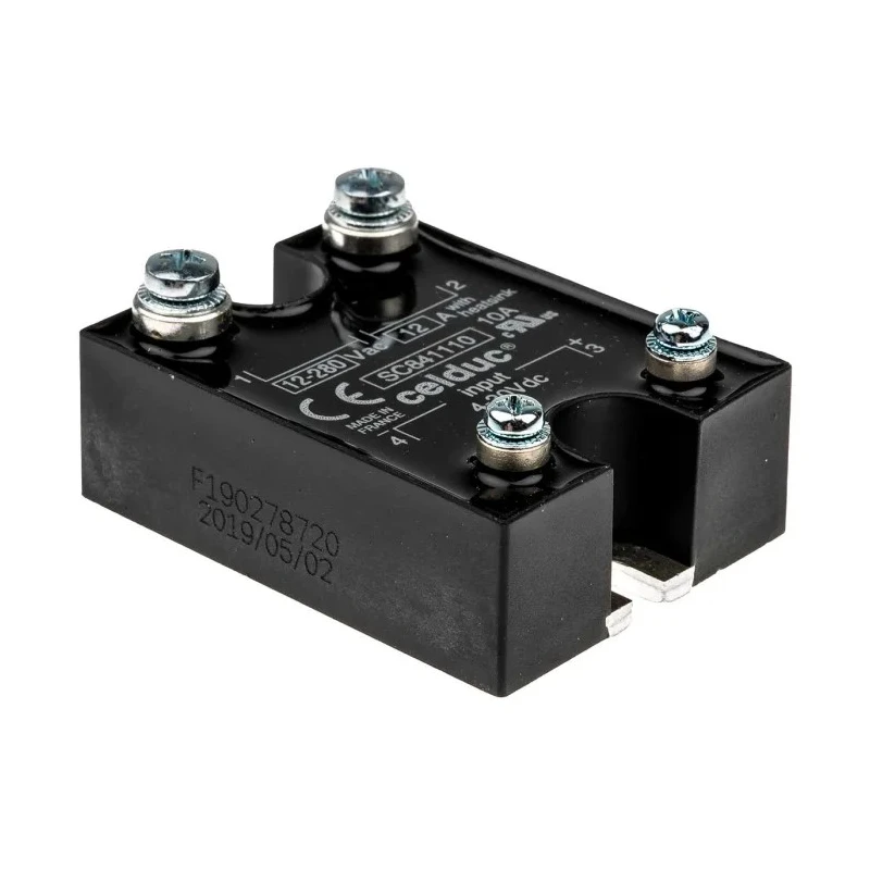 Celduc SC8 Series Solid State Relay 12 A Load 280 Vrms Load Panel Mount 30V dc Control SC841110