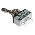 APEM Toggle Switch, Panel Mount, On-Off SPST, Tab Terminal, 24 V dc, 250 V ac 631H/2-2V