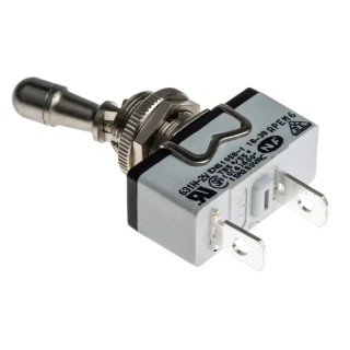APEM Toggle Switch, Panel Mount, On-Off SPST, Tab Terminal, 24 V dc, 250 V ac 631H/2-2V
