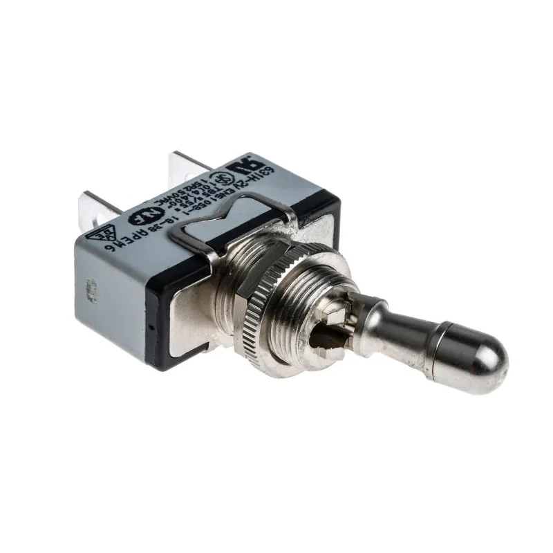 APEM Toggle Switch, Panel Mount, On-Off SPST, Tab Terminal, 24 V dc, 250 V ac 631H/2-2V
