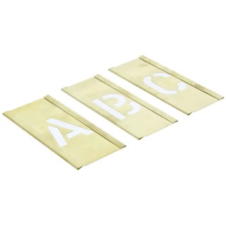 AT Brown 30 Piece Brass Stencil Letters Only 25.4 mm Character Height 125303