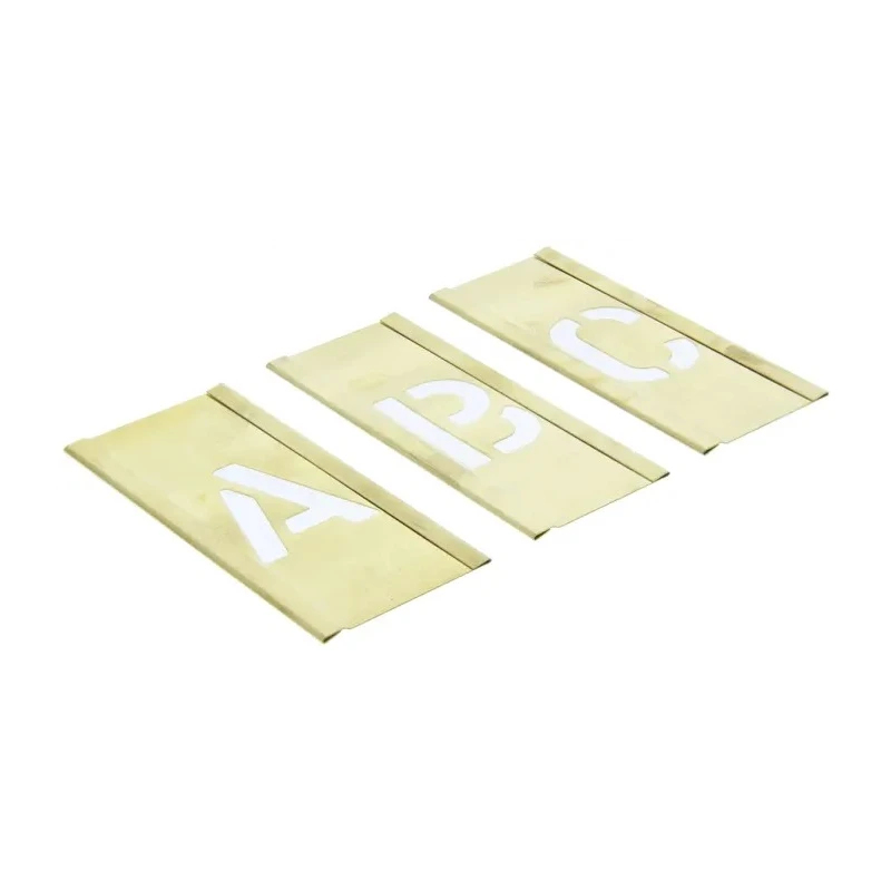 AT Brown 30 Piece Brass Stencil Letters Only 25.4 mm Character Height 125303