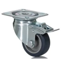 Tente Braked Swivel Castor 40 kg Load Capacity 50 mm Polyurethane Wheel Pressed Steel Frame Zinc Plated 1475PAO050P40