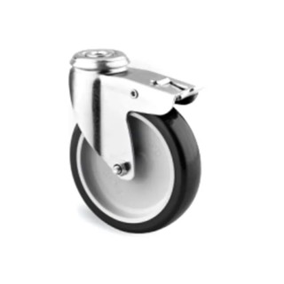 Tente Braked Swivel Castor with 75 mm Polyurethane Wheel, 60 kg Load Capacity, Pressed Steel Frame 1477PAO075P30-11