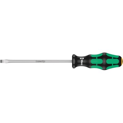Wera Standard Insulated Slotted Screwdriver 150 mm Blade, 235 mm Overall, Chrome Plated Blade 05110010001