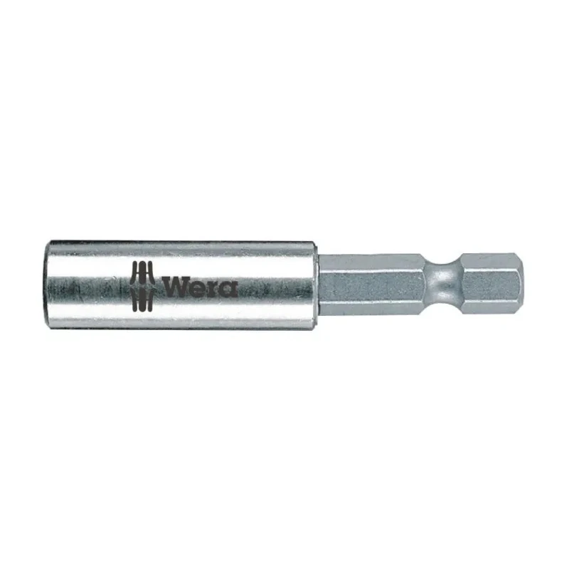 Wera Hex Bit Holder 1/4 in Drive Size, 50mm Overall Length, Stainless Steel Sleeve 05053457001
