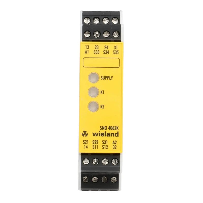 Wieland 24V ac/dc Safety Relay with 2 Safety Contacts and 1 Auxiliary Contact SNO 4062K-A-00C