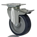 Tente Braked Swivel Castor 60 kg Load Capacity 75 mm Polyurethane Wheel 1477PAO075P40