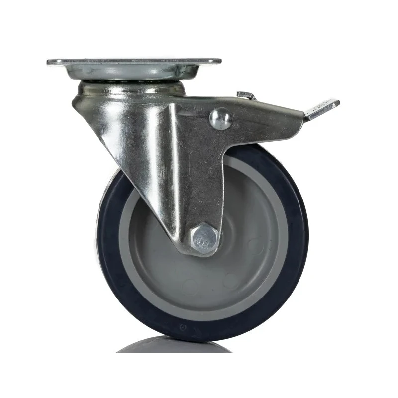 Tente Braked Swivel Castor 60 kg Load Capacity 75 mm Polyurethane Wheel 1477PAO075P40