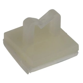 RS PRO Natural Nylon Cable Clip Adhesive Fixing 4.3 mm Max Bundle Diameter 6.5 mm x 9.5 mm x 6.5 mm 172-0839