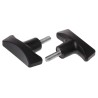 RS PRO Black Duroplast 2-Arm Clamping Knob M8 Threaded Stud 25mm Thread Length 72 mm Diameter 267-0869