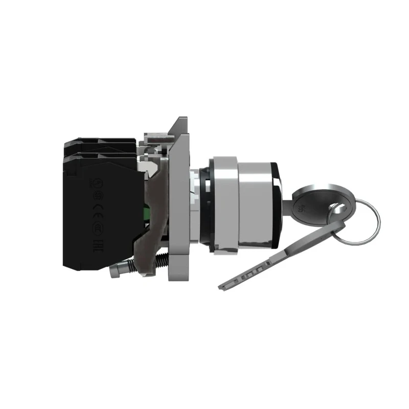 Schneider Electric IP66, IP67, IP69K 3-Position Key Switch 2 NO Contacts 100 mA 1.2A 600V AC/DC Screw Terminal XB4BG03