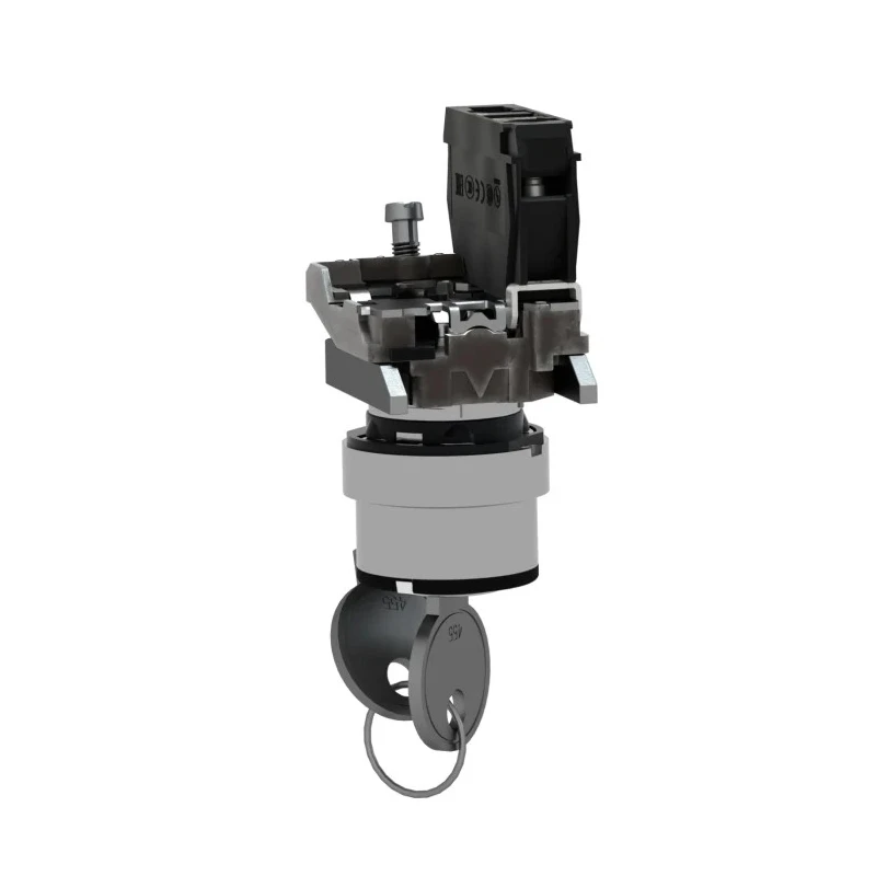 Schneider Electric IP66, IP67, IP69K Two-Position Key Switch, 1 NO Contact, 100 mA, 1.2 A, 2-Way, 455-Key XB4BG61