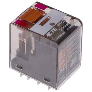 TE Connectivity PCB Power Relay, 115V AC Coil, 6A Switching Current, 4PDT PT570615 9-1419111-0