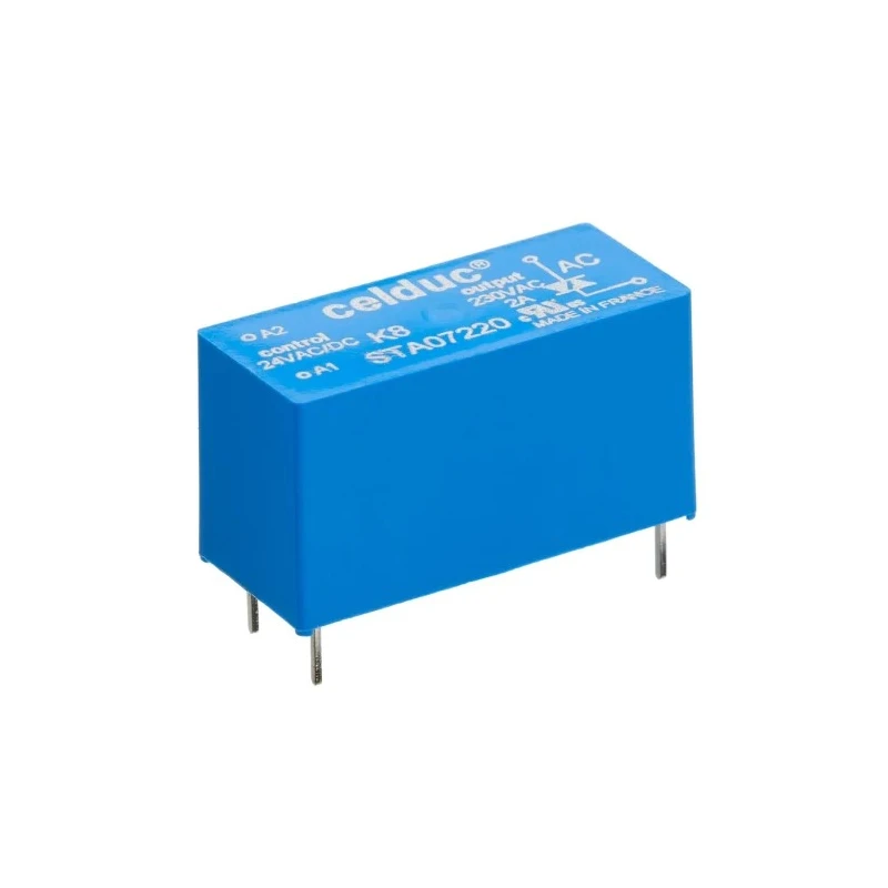 Celduc STA07220 Series Solid State Relay 2A Load PCB Mount 275 V AC Load 30V AC/DC Control STA07220