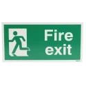 RS PRO Polyvinyl Chloride Fire Exit English Exit Sign 338-1655