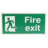 RS PRO Polyvinyl Chloride Fire Exit English Exit Sign 338-1655