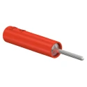 Staubli Red Test Connector Adapter with Brass Contacts and Nickel Plating 1kV 20A 23.0240-22