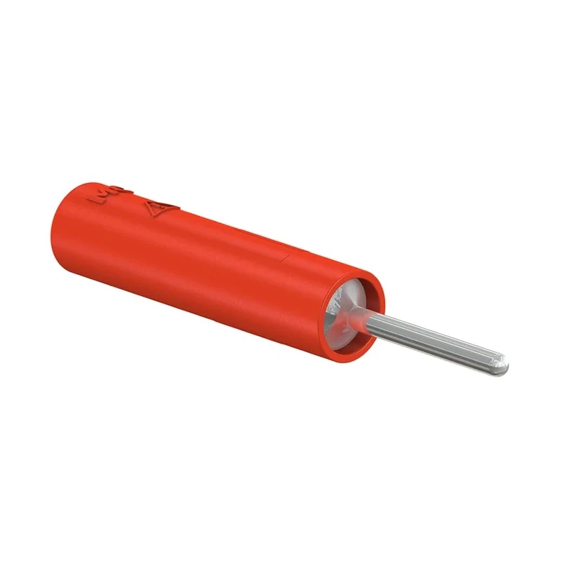 Staubli Red Test Connector Adapter with Brass Contacts and Nickel Plating 1kV 20A 23.0240-22