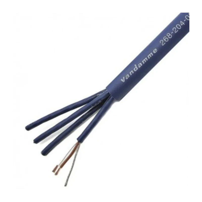 Van Damme Blue Series Screened Audio Cable 9.6 mm OD 50 m Length Blue 250V Polyvinyl Chloride Jacket 268-204-060