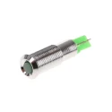 Signal Construct Green Panel Mount Indicator 20V, 28V, 10mA, Solder Tab Termination, IP67 Recessed Bezel SMCP06204