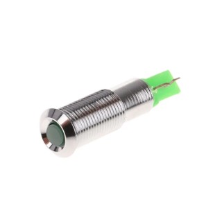 Signal Construct Green Panel Mount Indicator 20V, 28V, 10mA, Solder Tab Termination, IP67 Recessed Bezel SMCP06204