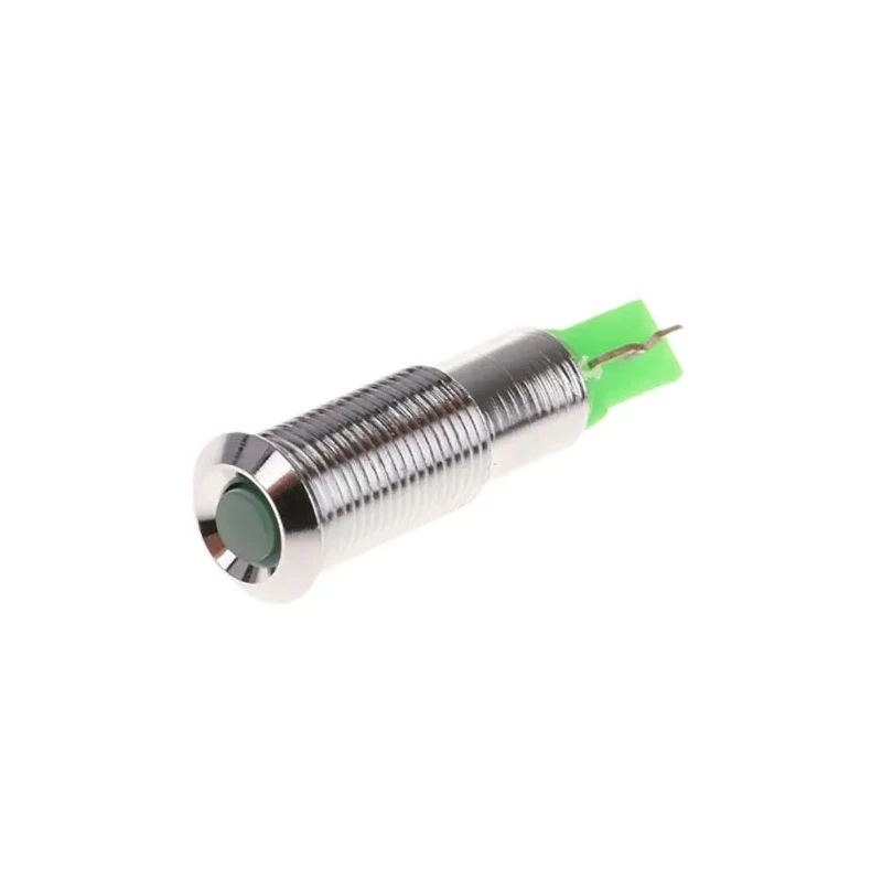Signal Construct Green Panel Mount Indicator 20V, 28V, 10mA, Solder Tab Termination, IP67 Recessed Bezel SMCP06204