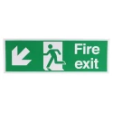 RS PRO Vinyl Fire Exit Sign, English Text, Self-Adhesive Vinyl, 150mm x 450mm 370-1144