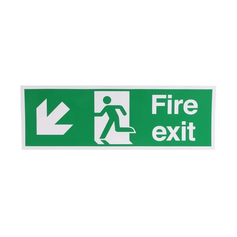 RS PRO Vinyl Fire Exit Sign, English Text, Self-Adhesive Vinyl, 150mm x 450mm 370-1144
