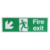 RS PRO Vinyl Fire Exit Sign, English Text, Self-Adhesive Vinyl, 150mm x 450mm 370-1144