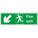 RS PRO Vinyl Fire Exit Sign, English Text, Self-Adhesive Vinyl, 150mm x 450mm 370-1144