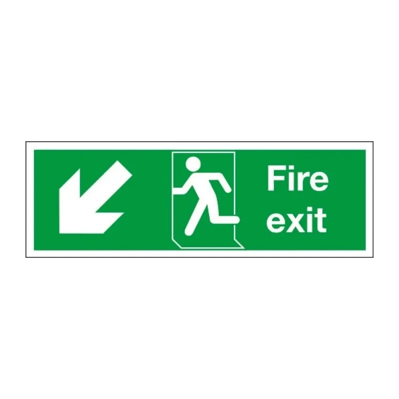 RS PRO Vinyl Fire Exit Sign, English Text, Self-Adhesive Vinyl, 150mm x 450mm 370-1144
