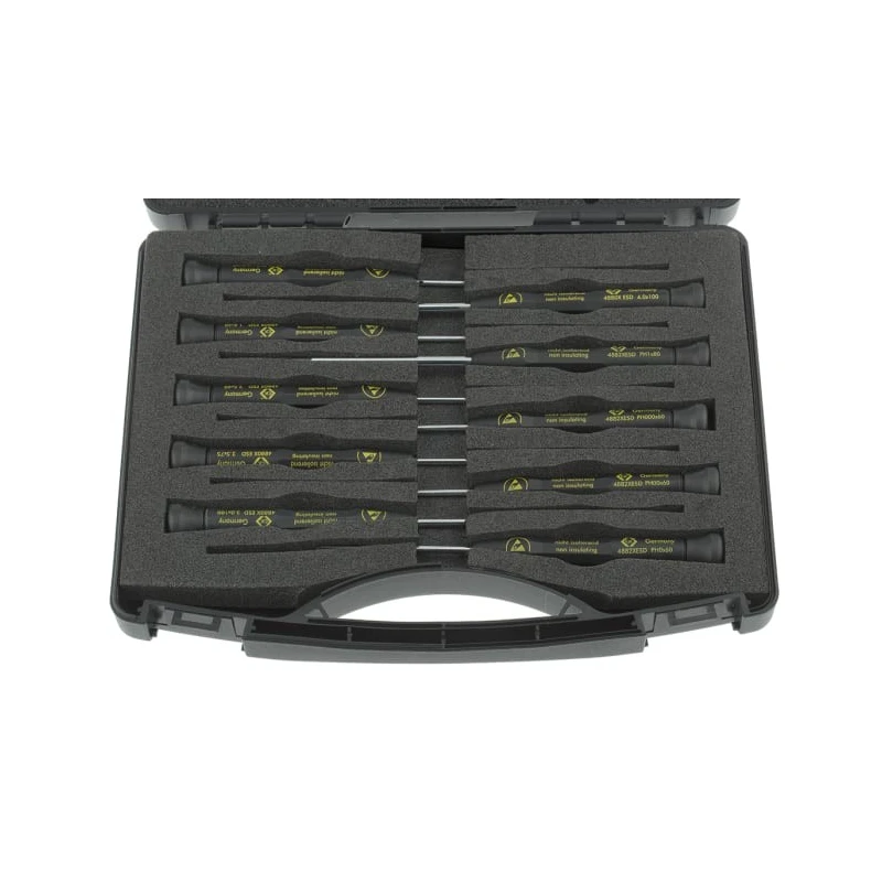 CK 14 Piece ESD Tool Kit with Plastic Storage Case VDE/1000V Approved T3707DX