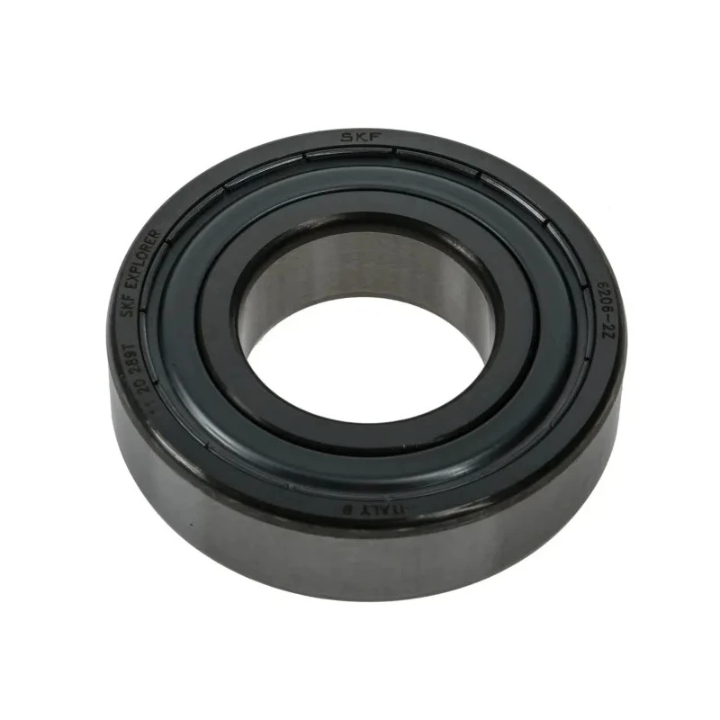 SKF Single Row Deep Groove Ball Bearing 30 mm ID, 62 mm OD, 16 mm Width, Shielded Cage 6206-2Z