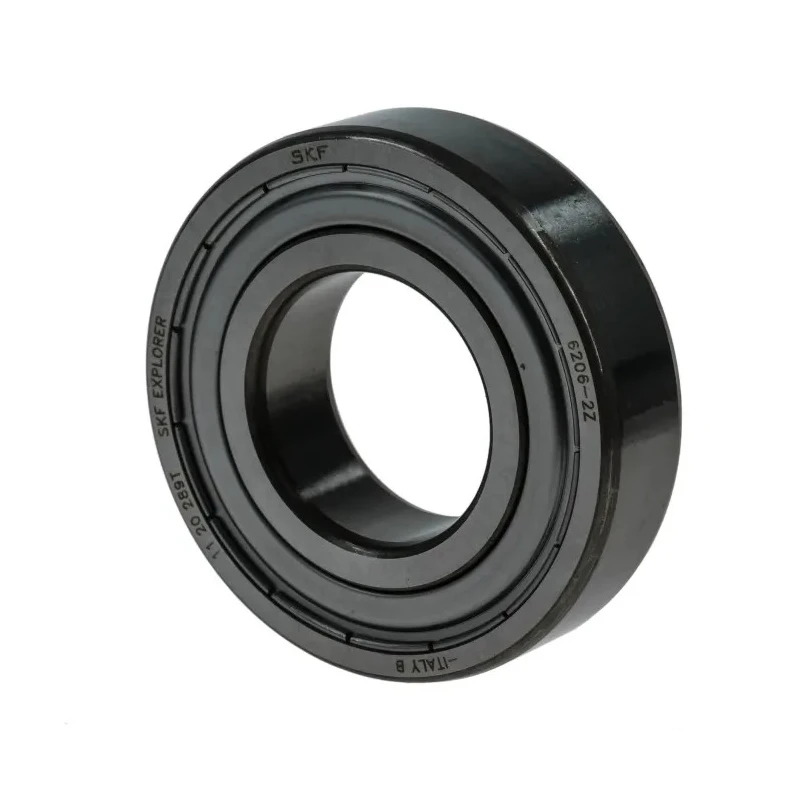 SKF Single Row Deep Groove Ball Bearing 30 mm ID, 62 mm OD, 16 mm Width, Shielded Cage 6206-2Z