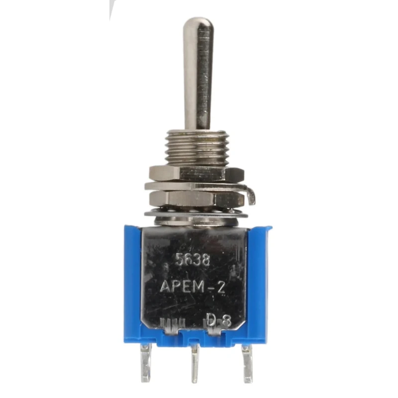 APEM Panel Mount Toggle Switch On-Off-On SPST Solder Terminal 30 V dc 250 V ac 5638A