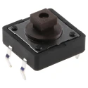 APEM Brown Tactile Switch Plunger 3.8 mm SPST-NO 50mA 12 V dc Surface DTS24NV