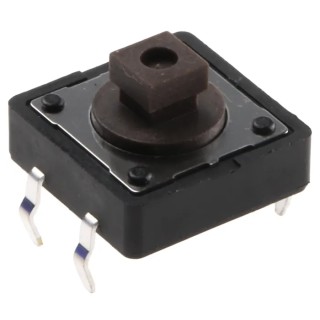 APEM Brown Tactile Switch Plunger 3.8 mm SPST-NO 50mA 12 V dc Surface DTS24NV