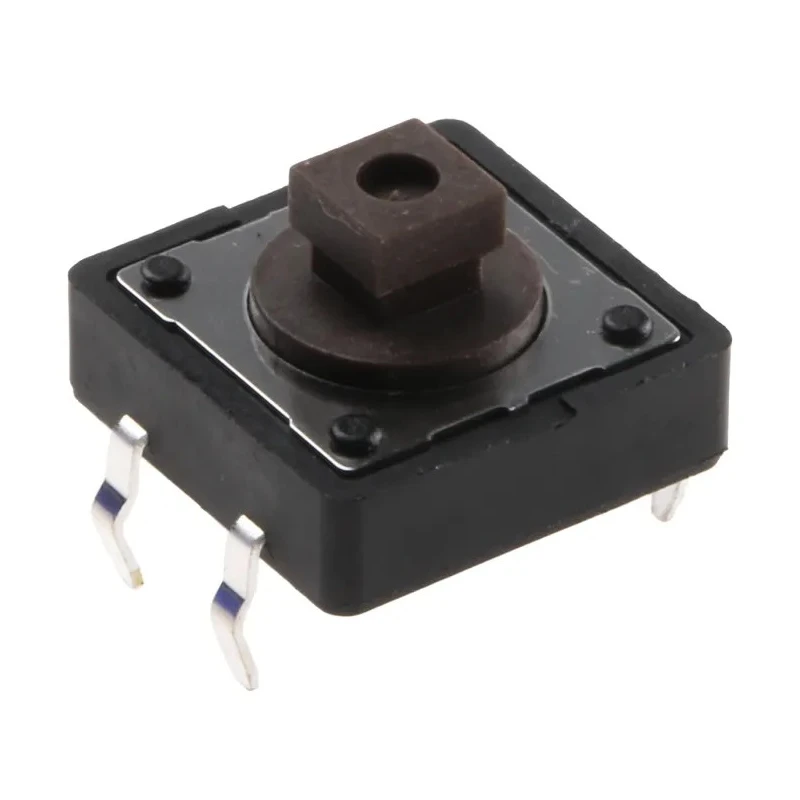 APEM Brown Tactile Switch Plunger 3.8 mm SPST-NO 50mA 12 V dc Surface DTS24NV