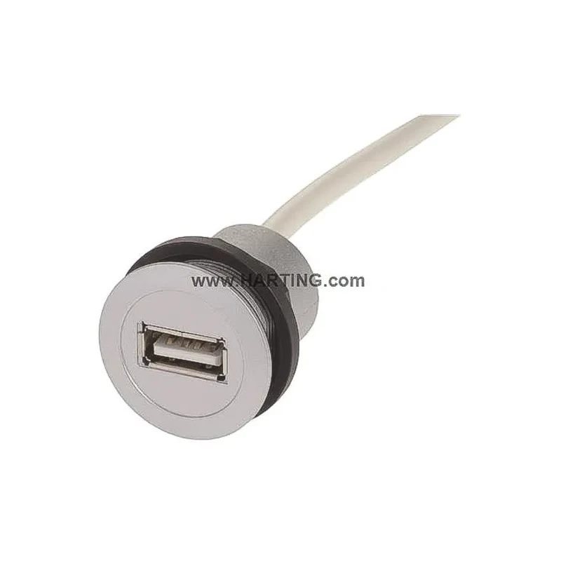 HARTING USB Connector Panel Mount Female 1 Port USB Type A to A USB 2.0 5A Current IP20 09454521921