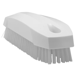 Vikan Hard Bristle White Scrubbing Brush with 17mm Polyethylene Terephthalate Bristle Length 64405