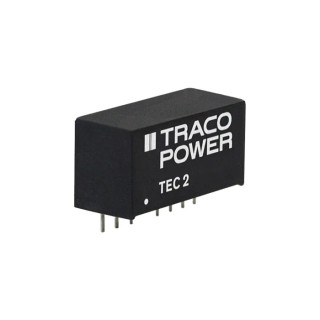 TRACOPOWER 2 Watt SIP-8 DC/DC Converter, 5 V, -5 V, 200 mA Output Current, 36 V to 75 V Input, 1.6 kV Isolation TEC 2-4821