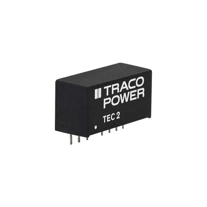 TRACOPOWER 2 Watt SIP-8 DC/DC Converter, 5 V, -5 V, 200 mA Output Current, 36 V to 75 V Input, 1.6 kV Isolation TEC 2-4821