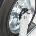 LAG Braked Swivel Castor with 230 kg Load Capacity, 200 mm Rubber Wheel, Galvanised Steel Frame S501873